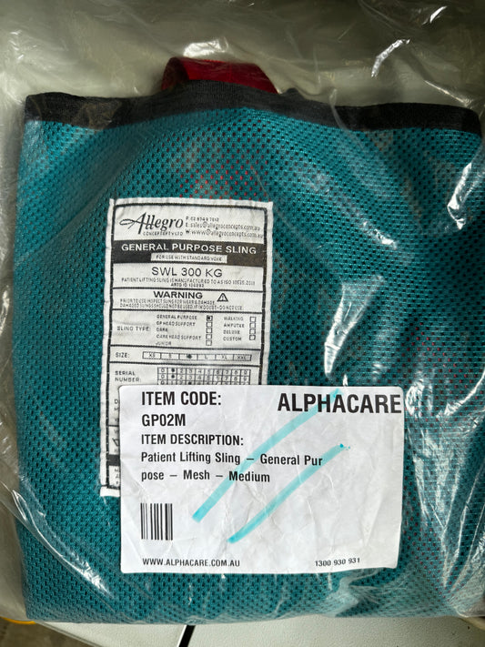 Alpha Care Pivot Frame Patient Lifting Sling (Medium)