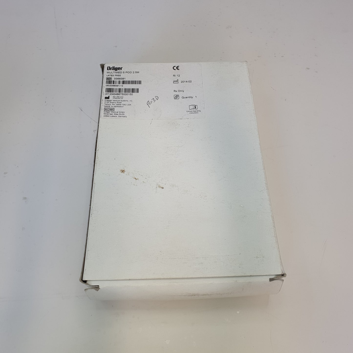 Dräger Multimed 5 Pod 2.5m Latex Free 3368391 [New/Unused]