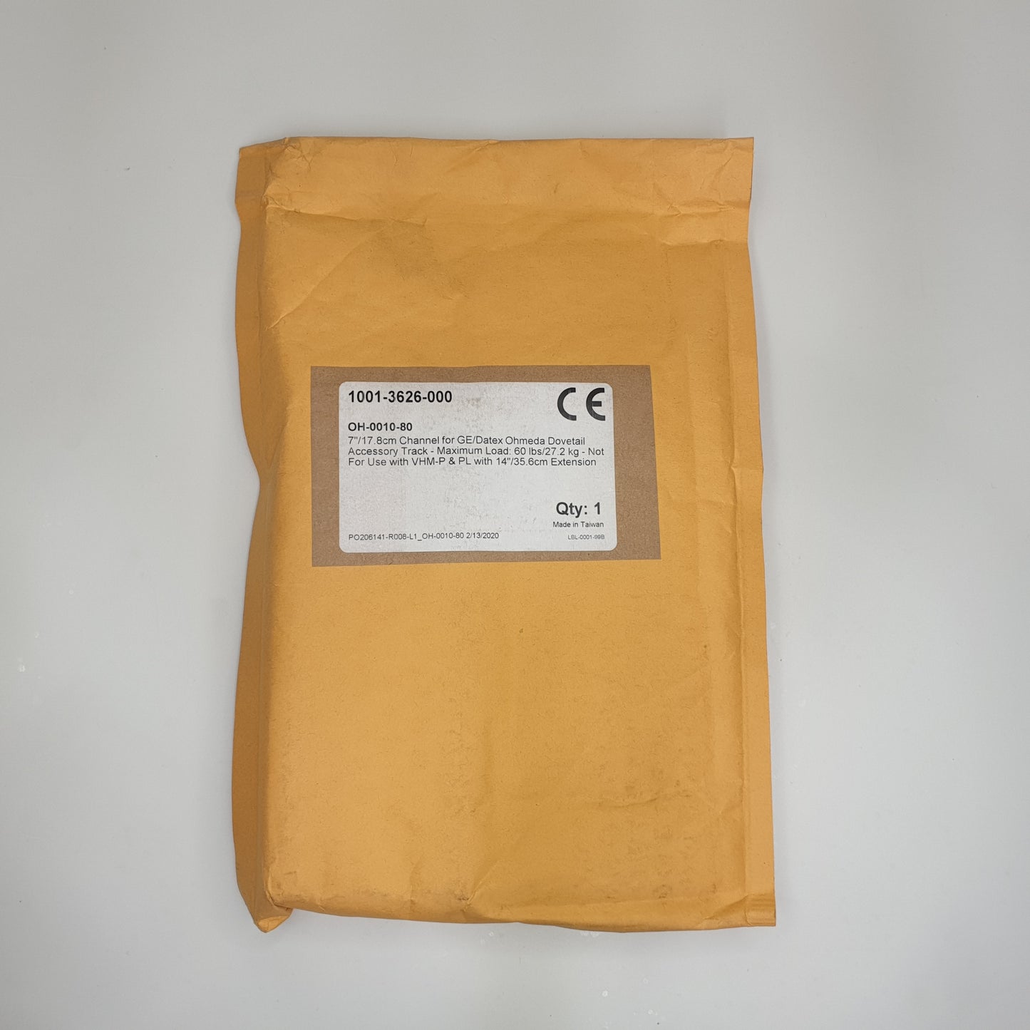 GCX 7""""/17.8 cm Channel for GE/Datex Ohmeda Dovetail Accessory Track OH-0010-80 [New/Unused]