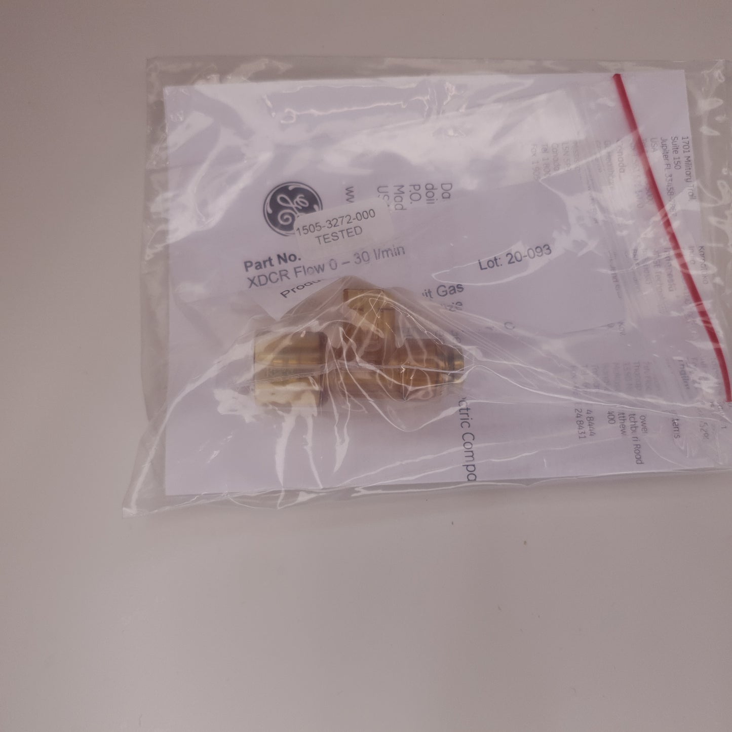 GE Respiratory Flow Sensor, Reusable, Neonatal 1505-3272-000 [New/Unused]