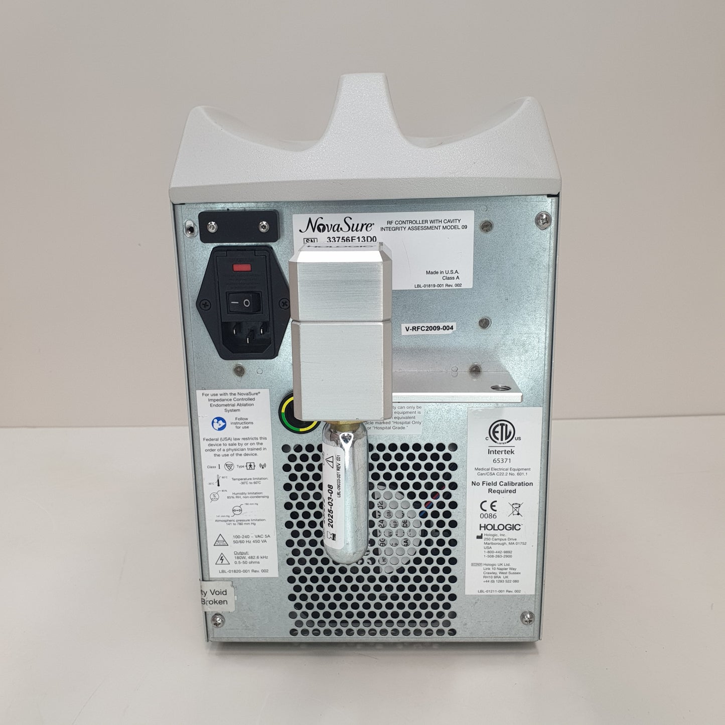 Hologic NovaSure RF Controller with Cavity Integrity Assessment Model 09 [Used]